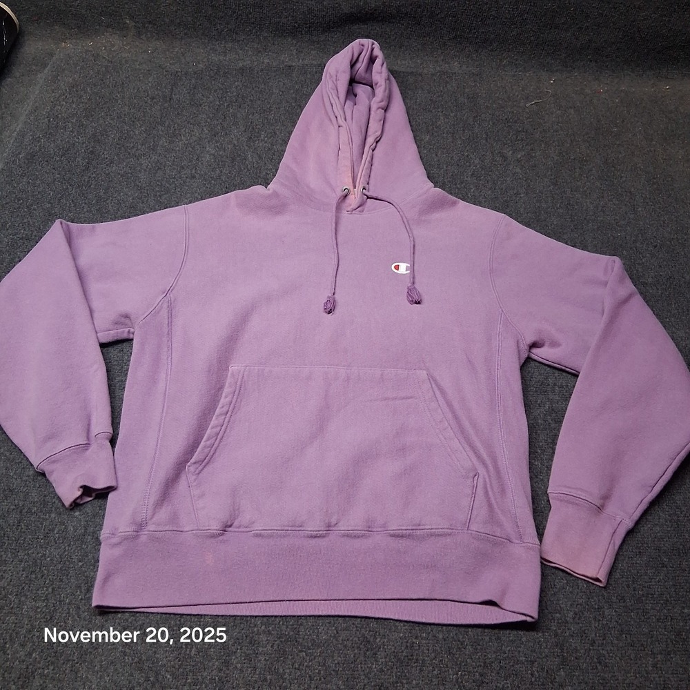 VTG Champion Reverse Weave Fuchia / Purple Hoodie Womens Medium Sweatshirt